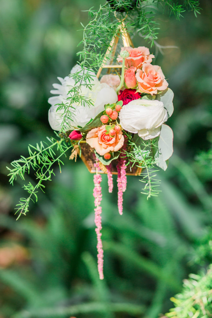Romantic wedding flower details
